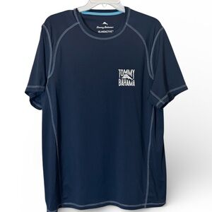 Tommy Bahama IslandActive Dark Blue Short Sleeve Tee Size Medium Performance Tee